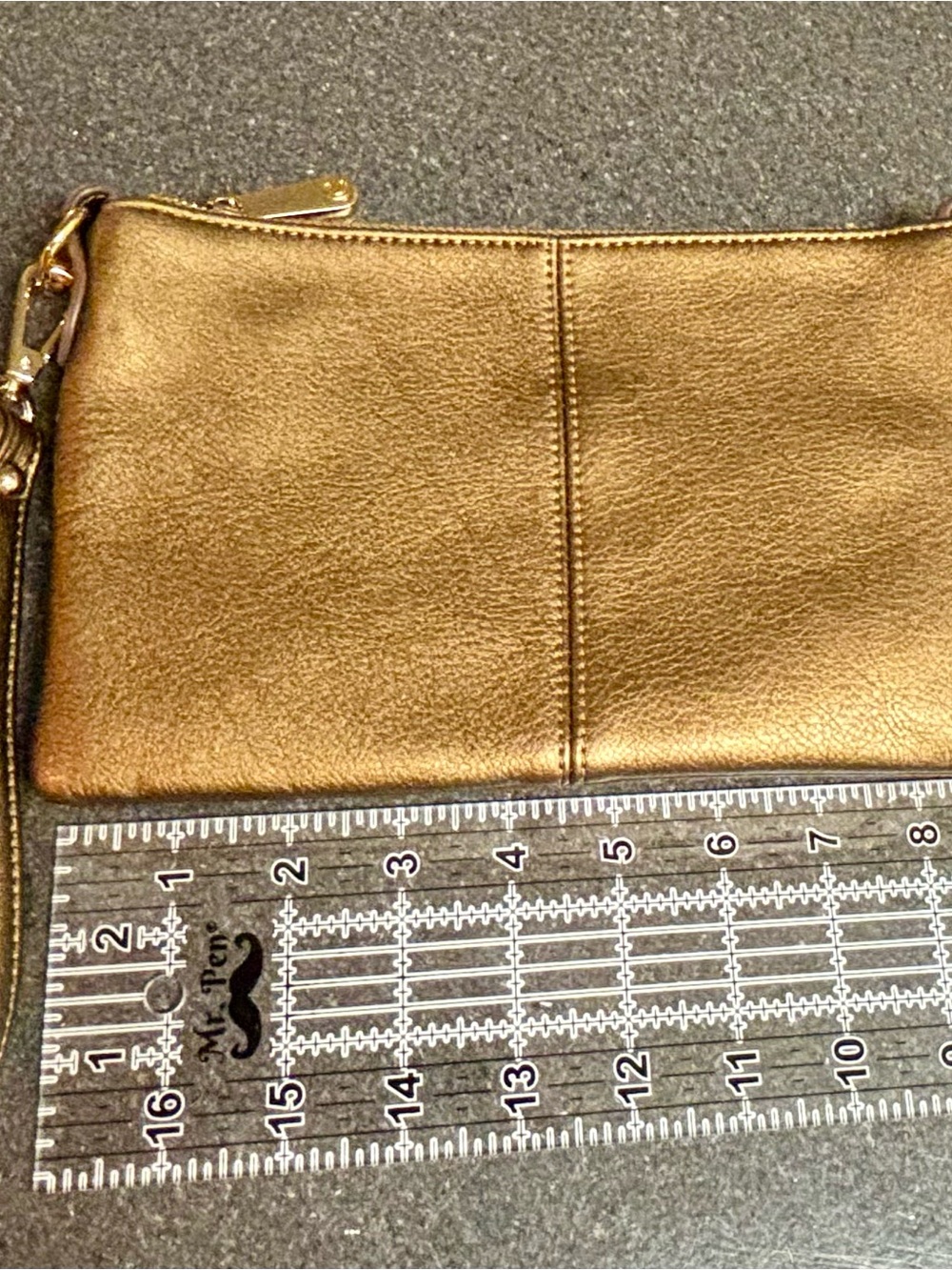 Charming Charlie Bronze Wristlet Clutch